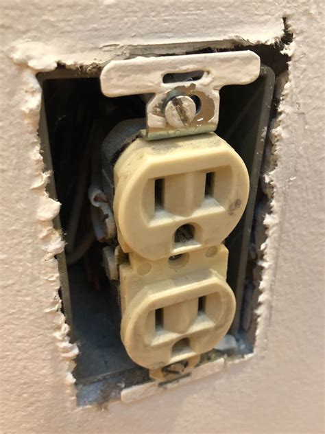 stripped out junction box screw hole ceiling mount|mounting hole in electrical outlet.